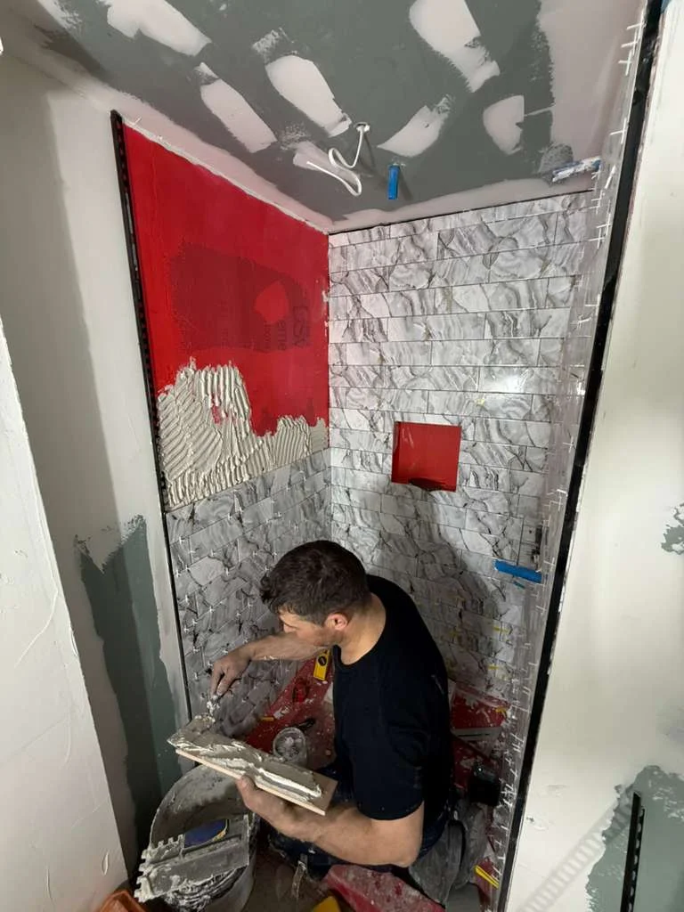 Tile installation in Newton, MA bathroom